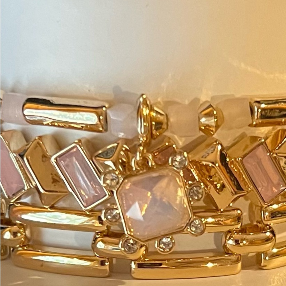 Chic Gold and Pink Bracelet